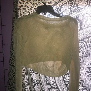 see trough cropped sweater